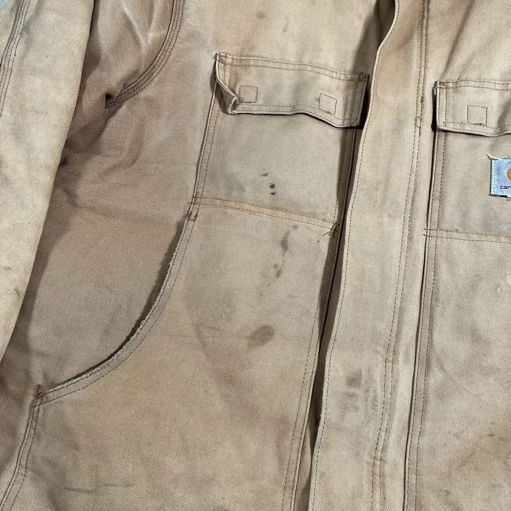 Carhartt Jacket Mens 2XL Duck Traditional Arctic Quilted CO3 BRN Jacket Tan